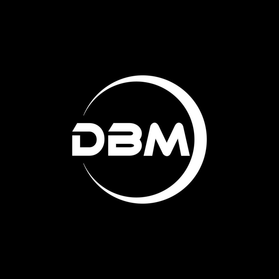 dbm brev logotyp design i illustration. vektor logotyp, kalligrafi mönster för logotyp, affisch, inbjudan, etc.