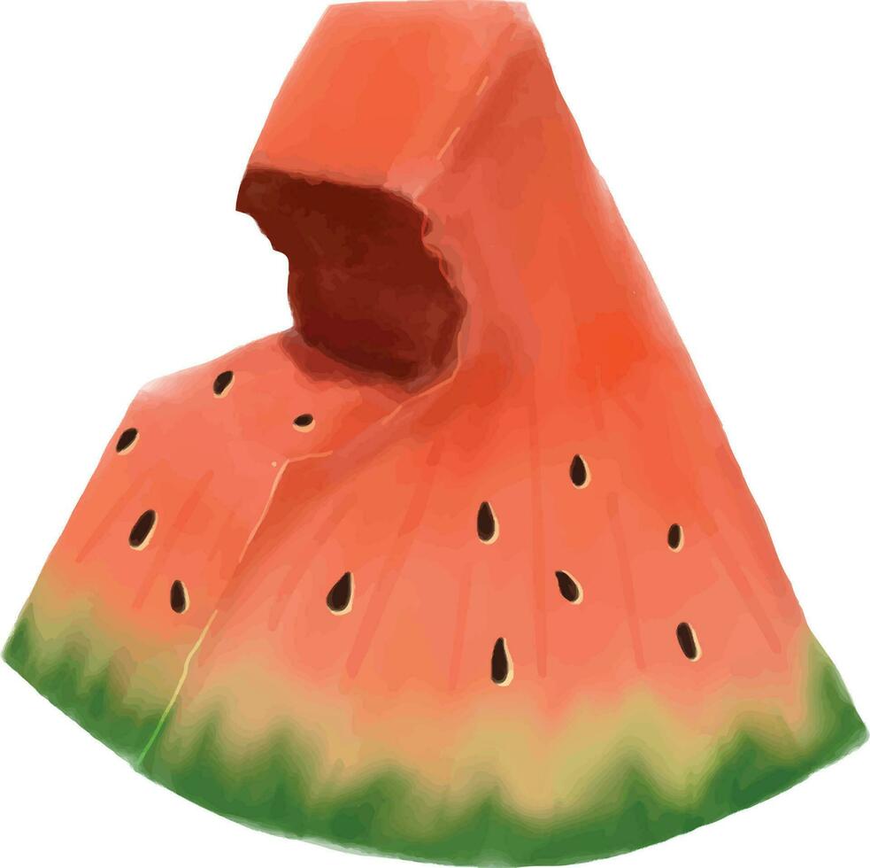 vattenmelon isolerat på vit vektor