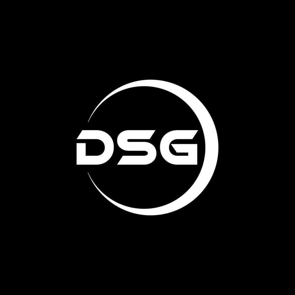 dsg brev logotyp design i illustration. vektor logotyp, kalligrafi mönster för logotyp, affisch, inbjudan, etc.