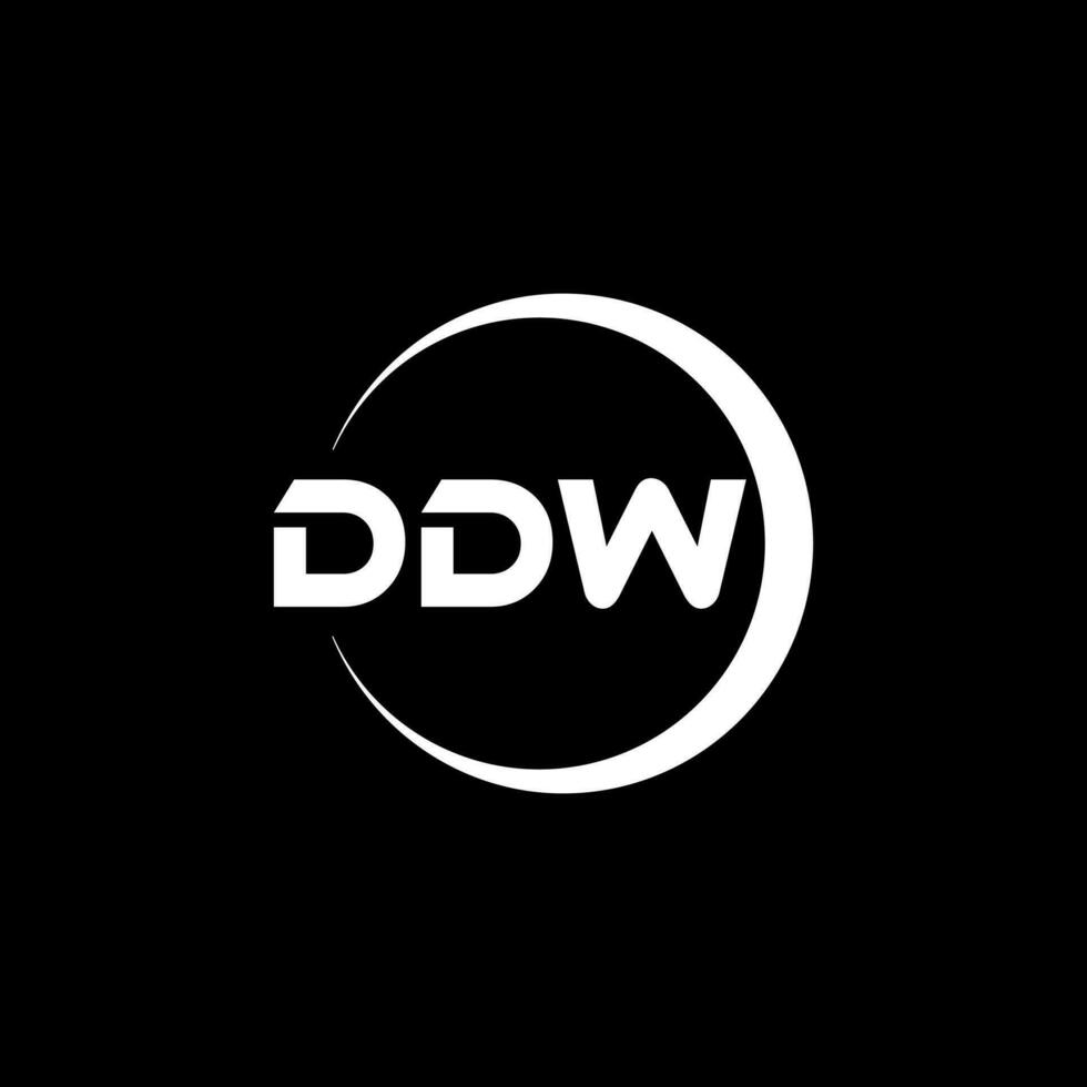 ddw brev logotyp design i illustration. vektor logotyp, kalligrafi mönster för logotyp, affisch, inbjudan, etc.