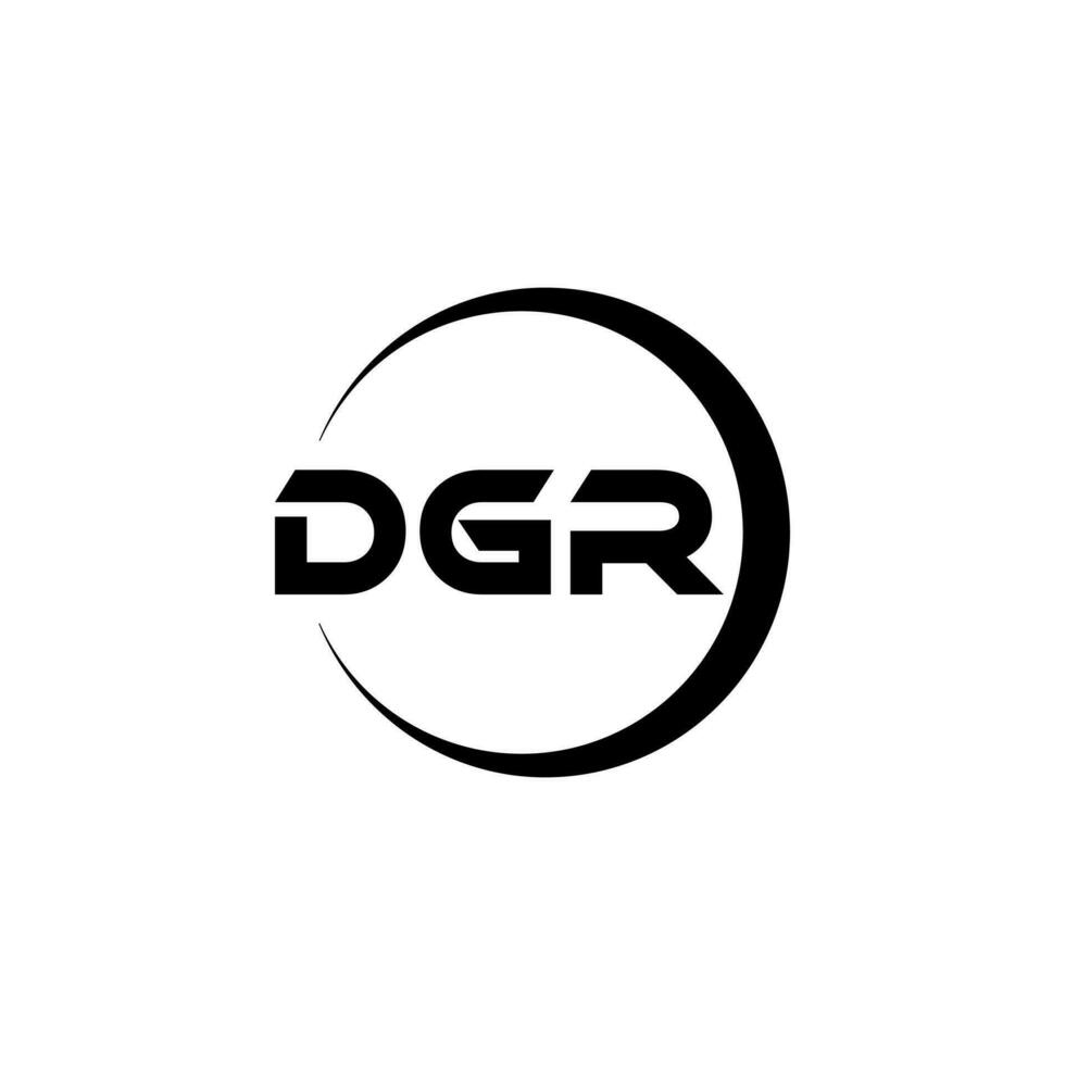 dgr brev logotyp design i illustration. vektor logotyp, kalligrafi mönster för logotyp, affisch, inbjudan, etc.