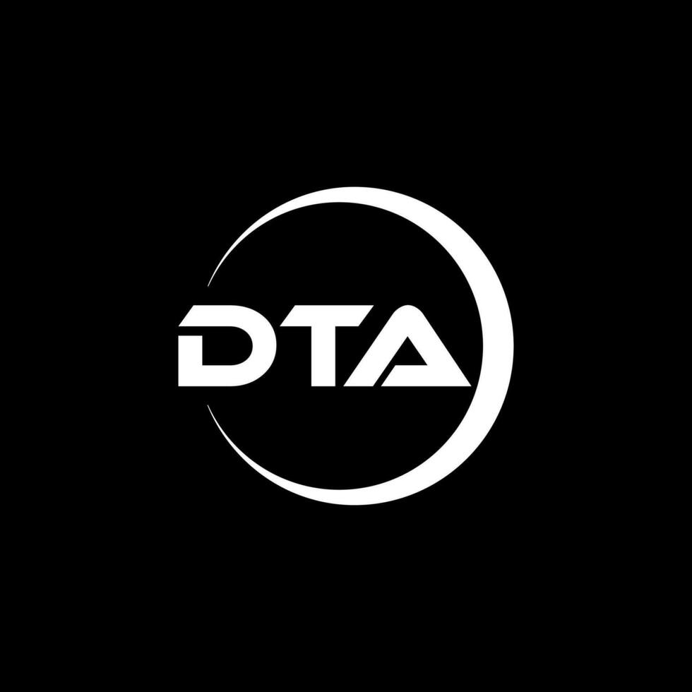 dta brev logotyp design i illustration. vektor logotyp, kalligrafi mönster för logotyp, affisch, inbjudan, etc.