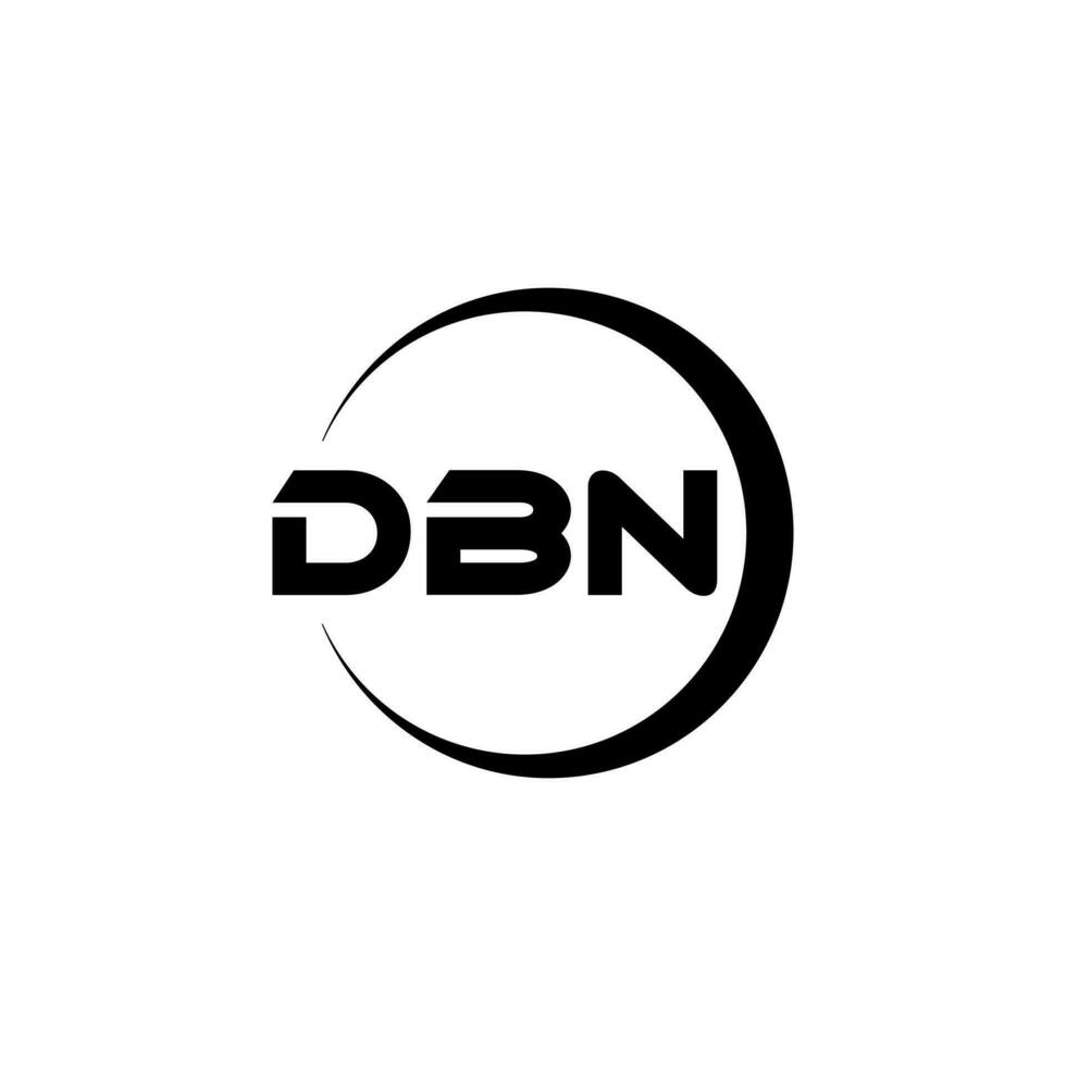 dbn brev logotyp design i illustration. vektor logotyp, kalligrafi mönster för logotyp, affisch, inbjudan, etc.