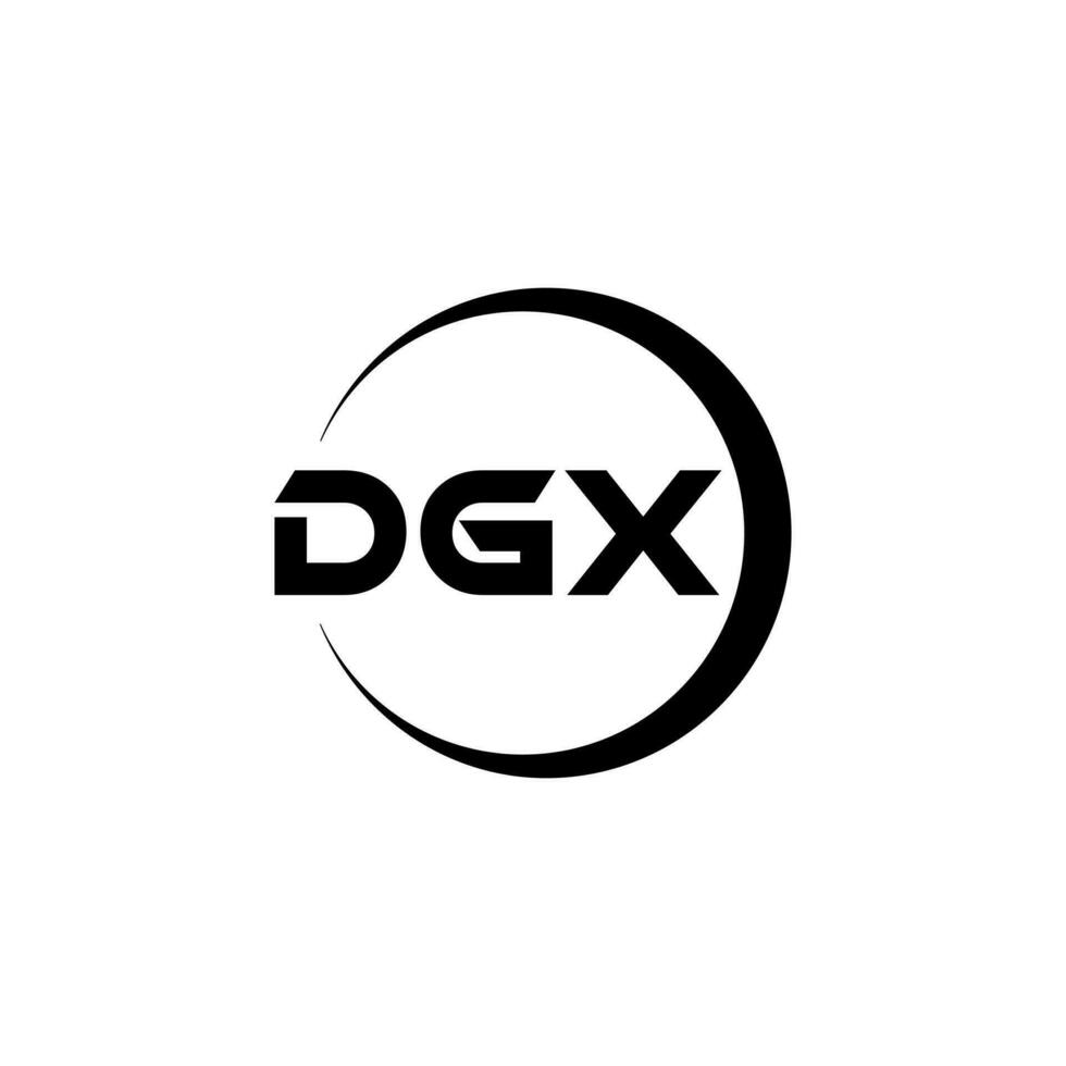 dgx brev logotyp design i illustration. vektor logotyp, kalligrafi mönster för logotyp, affisch, inbjudan, etc.