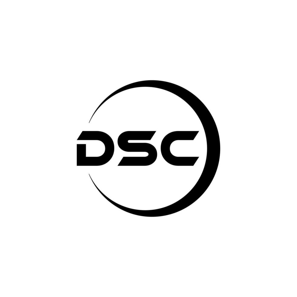 dsc Brief Logo Design im Illustration. Vektor Logo, Kalligraphie Designs zum Logo, Poster, Einladung, usw.