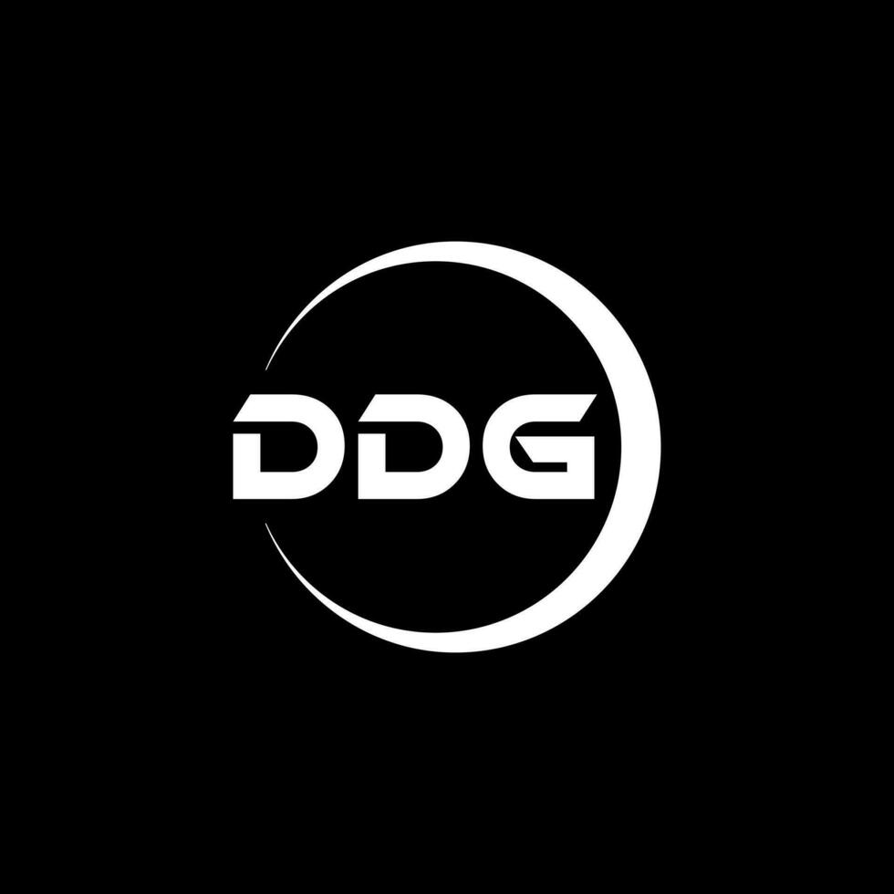 ddg brev logotyp design i illustration. vektor logotyp, kalligrafi mönster för logotyp, affisch, inbjudan, etc.