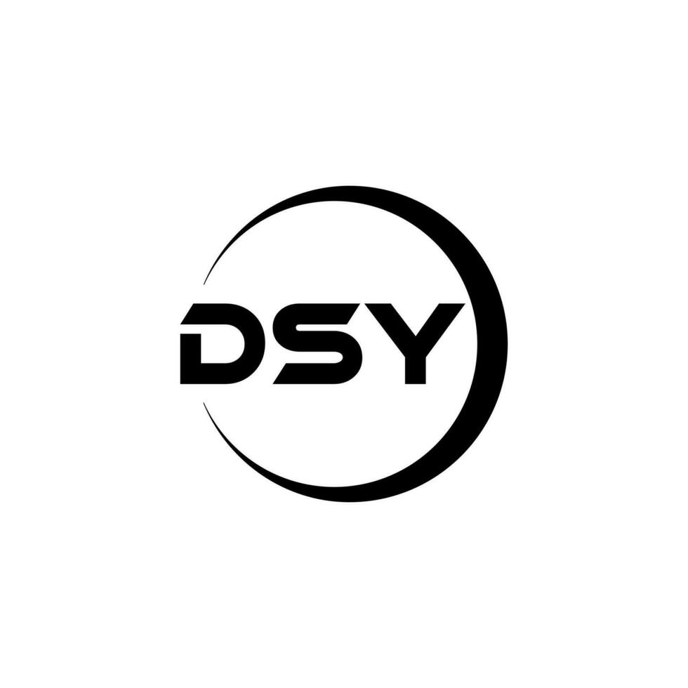 dsy brev logotyp design i illustration. vektor logotyp, kalligrafi mönster för logotyp, affisch, inbjudan, etc.