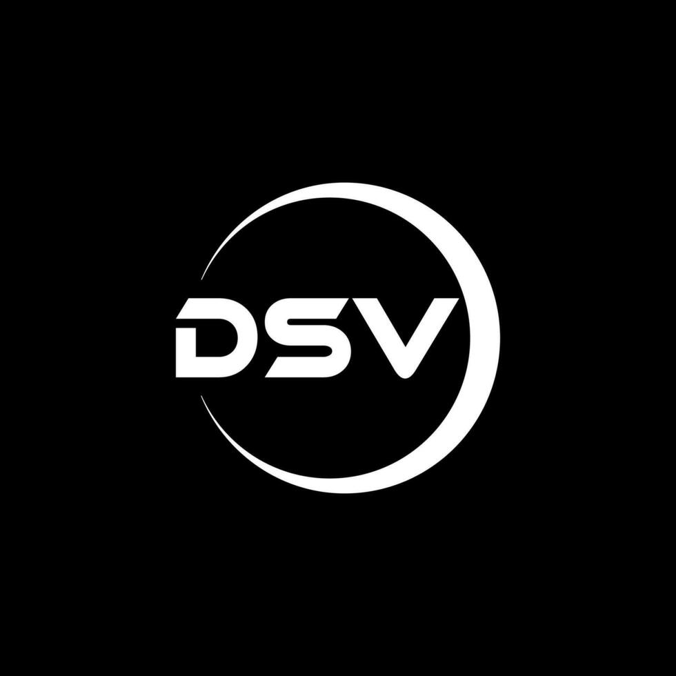 dsv brev logotyp design i illustration. vektor logotyp, kalligrafi mönster för logotyp, affisch, inbjudan, etc.