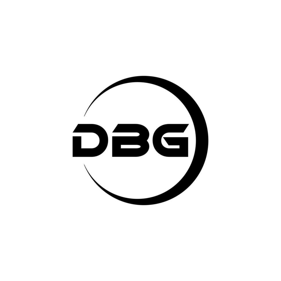 dbg brev logotyp design i illustration. vektor logotyp, kalligrafi mönster för logotyp, affisch, inbjudan, etc.