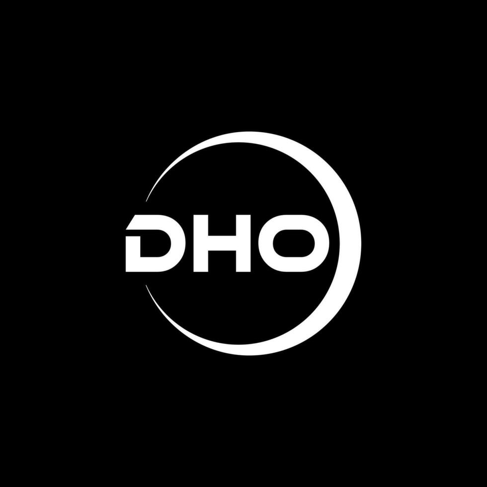 dho brev logotyp design i illustration. vektor logotyp, kalligrafi mönster för logotyp, affisch, inbjudan, etc.