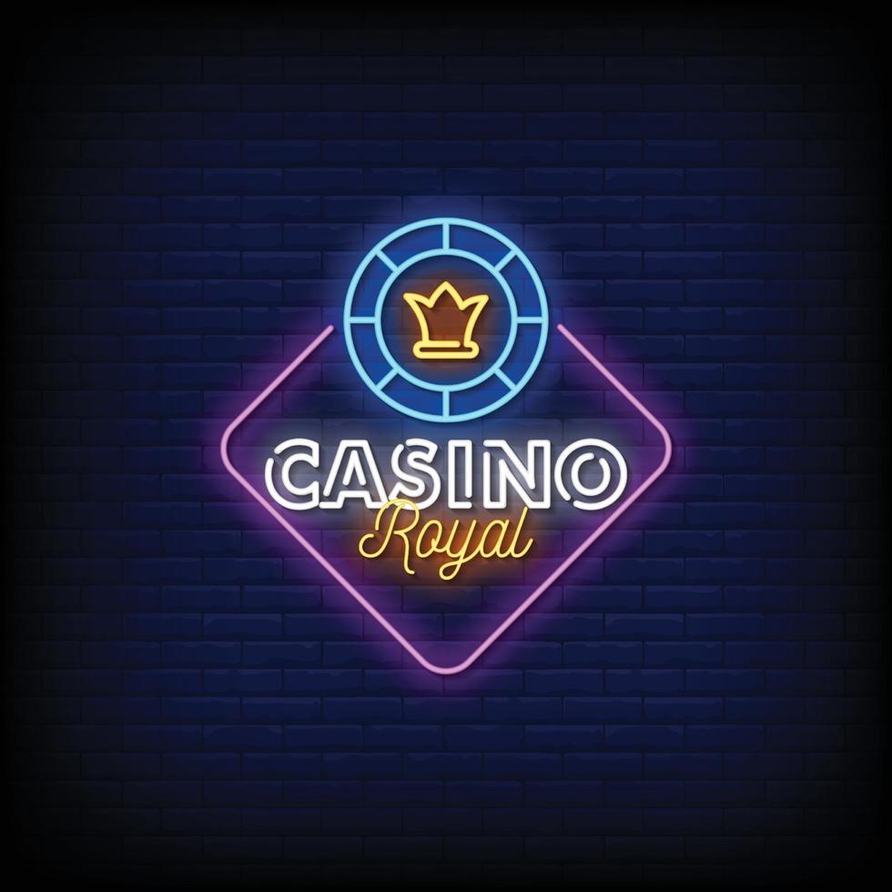 Casino Royal Leuchtreklamen Stil Text Vektor