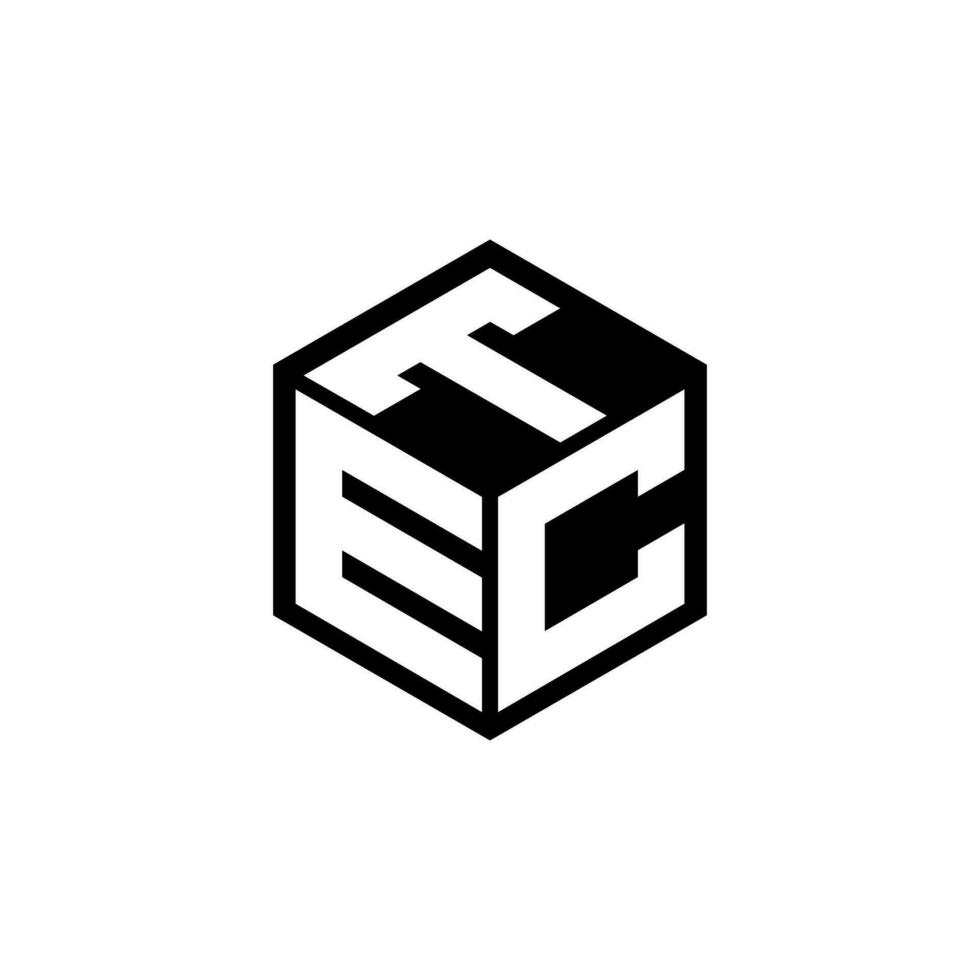 ect brev logotyp design i illustration. vektor logotyp, kalligrafi mönster för logotyp, affisch, inbjudan, etc.