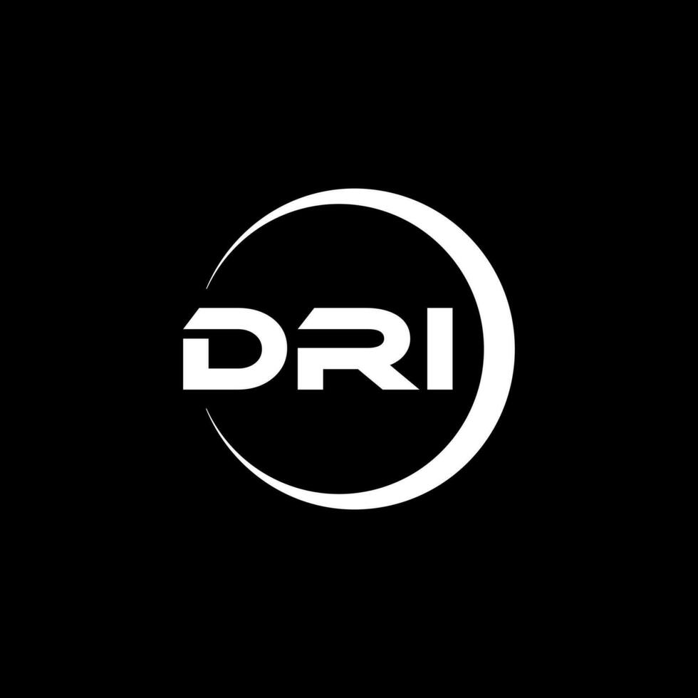 dri Brief Logo Design im Illustration. Vektor Logo, Kalligraphie Designs zum Logo, Poster, Einladung, usw.