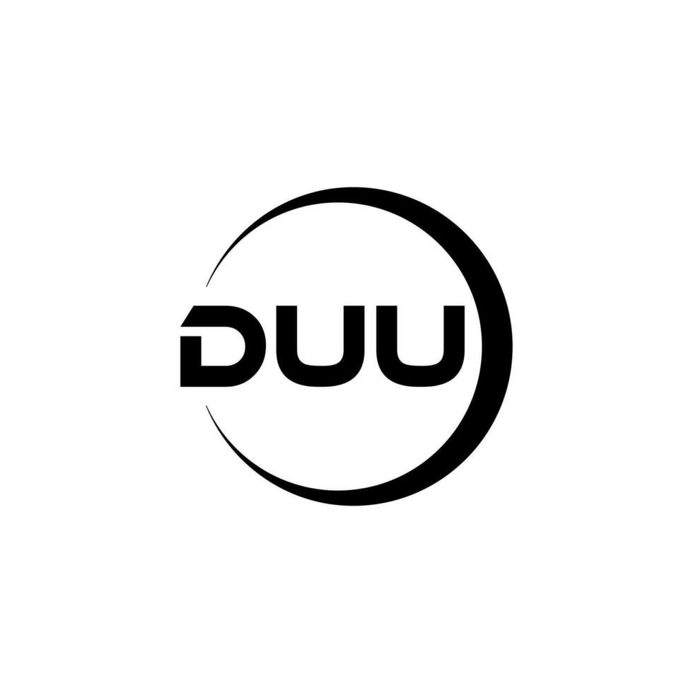 duu brev logotyp design i illustration. vektor logotyp, kalligrafi mönster för logotyp, affisch, inbjudan, etc.