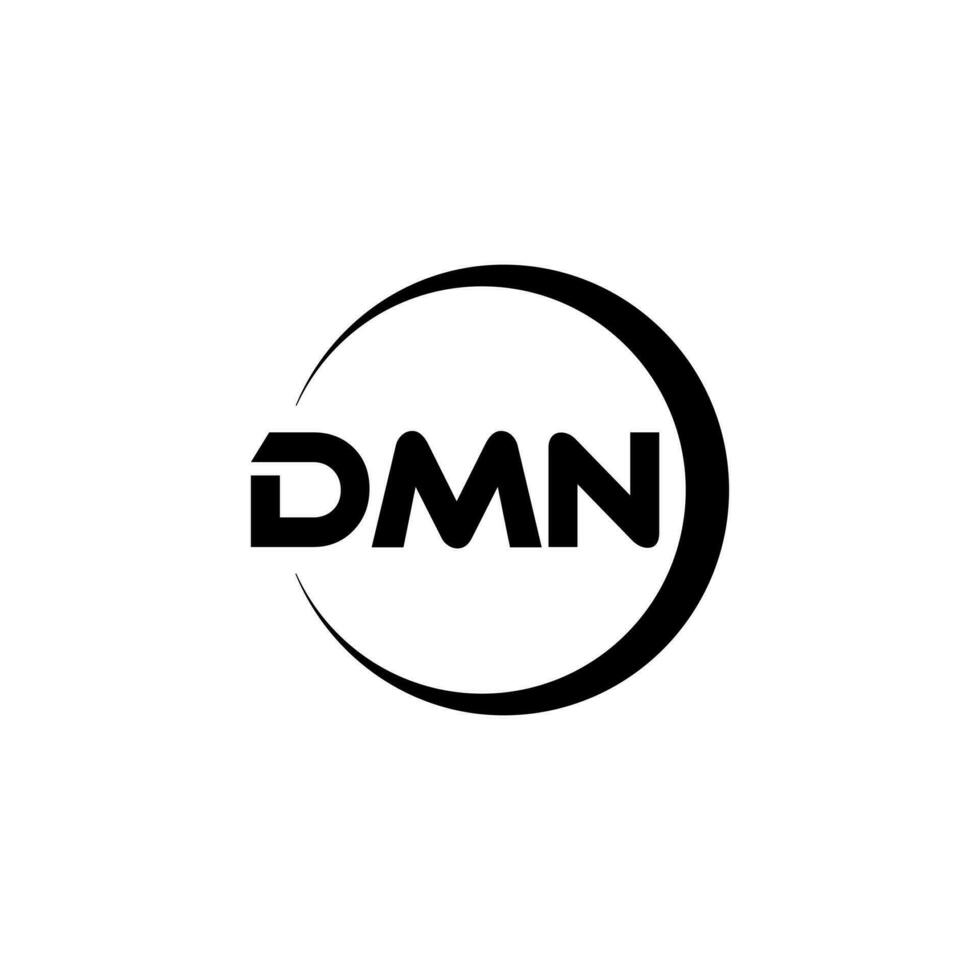 dmn brev logotyp design i illustration. vektor logotyp, kalligrafi mönster för logotyp, affisch, inbjudan, etc.