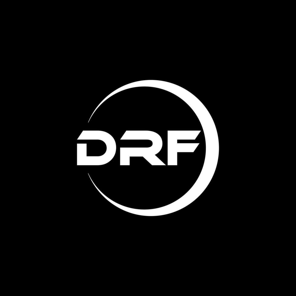 drf brev logotyp design i illustration. vektor logotyp, kalligrafi mönster för logotyp, affisch, inbjudan, etc.