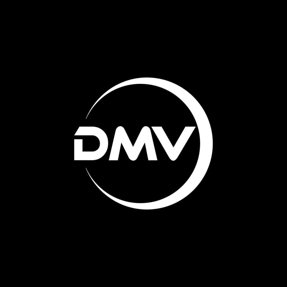 dmv Brief Logo Design im Illustration. Vektor Logo, Kalligraphie Designs zum Logo, Poster, Einladung, usw.