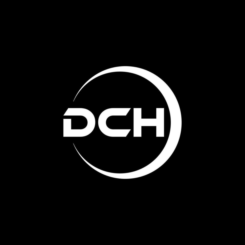 dch brev logotyp design i illustration. vektor logotyp, kalligrafi mönster för logotyp, affisch, inbjudan, etc.