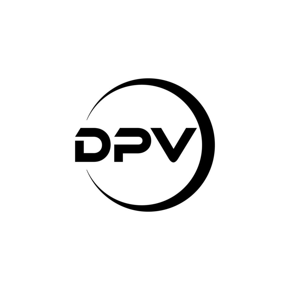 dpv Brief Logo Design im Illustration. Vektor Logo, Kalligraphie Designs zum Logo, Poster, Einladung, usw.