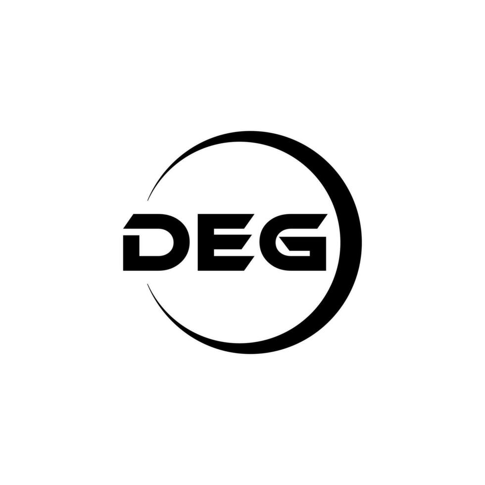 deg brev logotyp design i illustration. vektor logotyp, kalligrafi mönster för logotyp, affisch, inbjudan, etc.