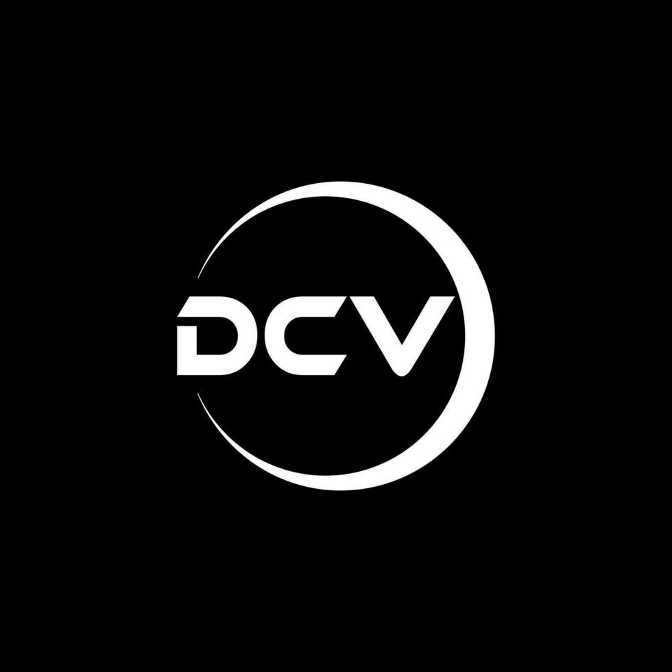 dcv brev logotyp design i illustration. vektor logotyp, kalligrafi mönster för logotyp, affisch, inbjudan, etc.