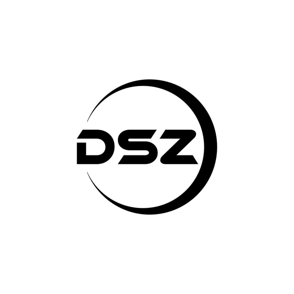 dsz brev logotyp design i illustration. vektor logotyp, kalligrafi mönster för logotyp, affisch, inbjudan, etc.