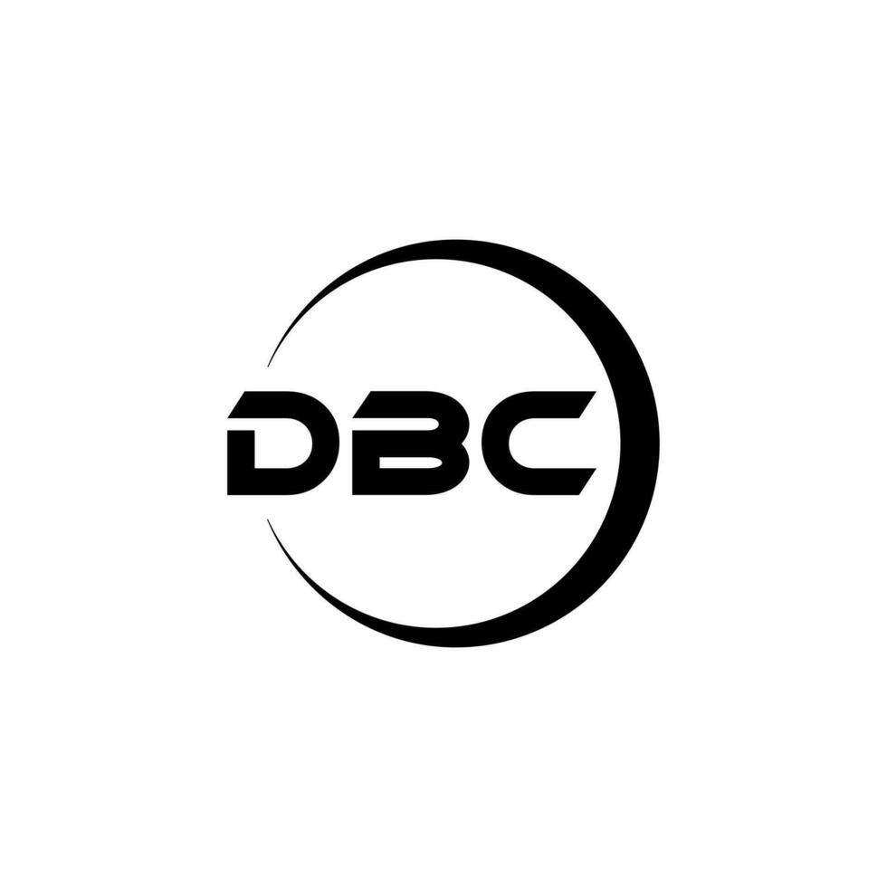 dbc brev logotyp design i illustration. vektor logotyp, kalligrafi mönster för logotyp, affisch, inbjudan, etc.