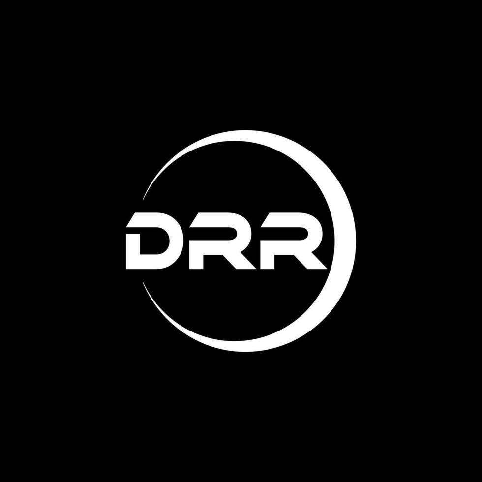 drr brev logotyp design i illustration. vektor logotyp, kalligrafi mönster för logotyp, affisch, inbjudan, etc.