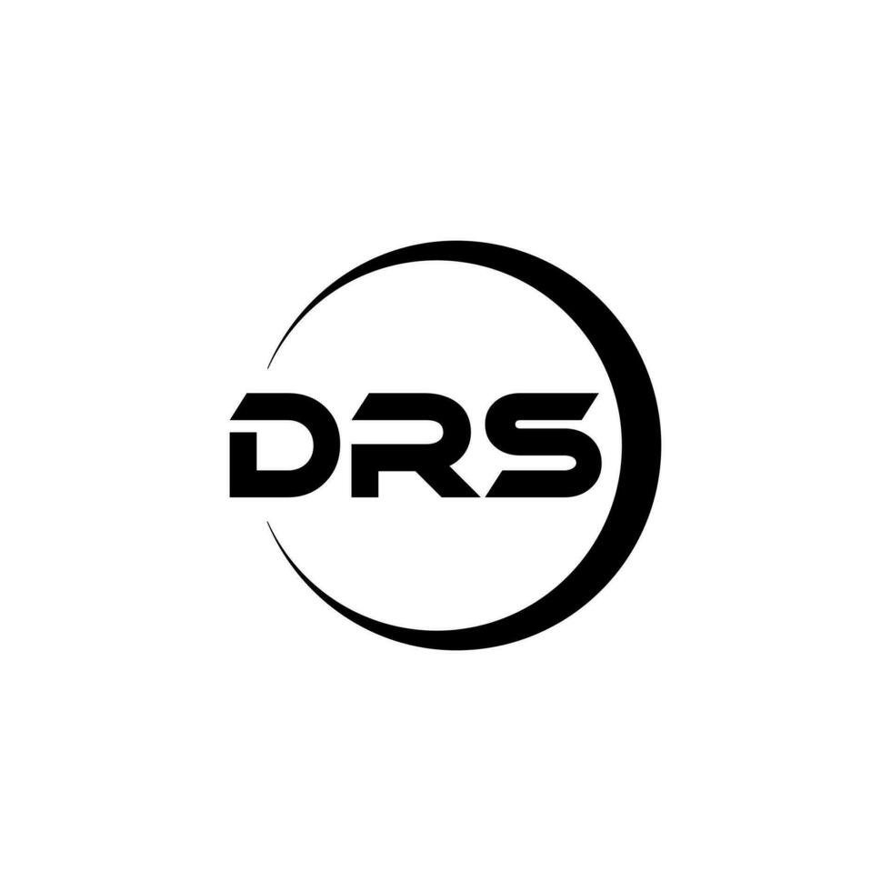 drs brev logotyp design i illustration. vektor logotyp, kalligrafi mönster för logotyp, affisch, inbjudan, etc.