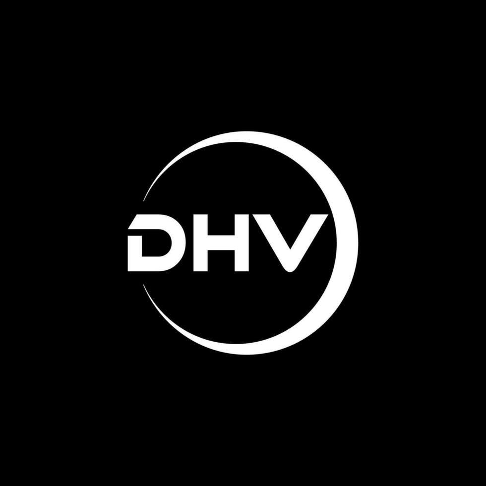 dhv Brief Logo Design im Illustration. Vektor Logo, Kalligraphie Designs zum Logo, Poster, Einladung, usw.