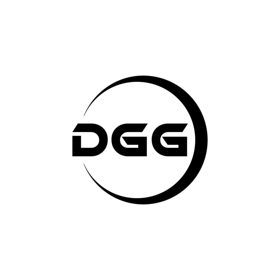 dgg brev logotyp design i illustration. vektor logotyp, kalligrafi mönster för logotyp, affisch, inbjudan, etc.