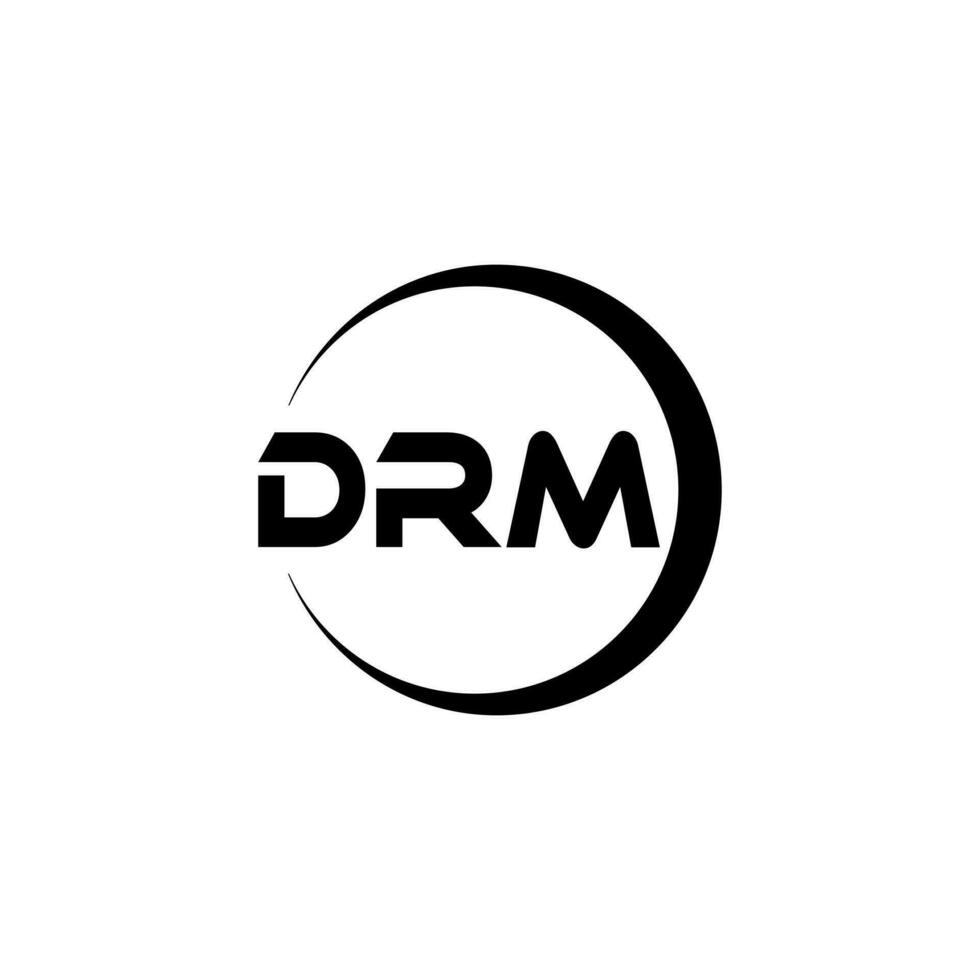 drm brev logotyp design i illustration. vektor logotyp, kalligrafi mönster för logotyp, affisch, inbjudan, etc.