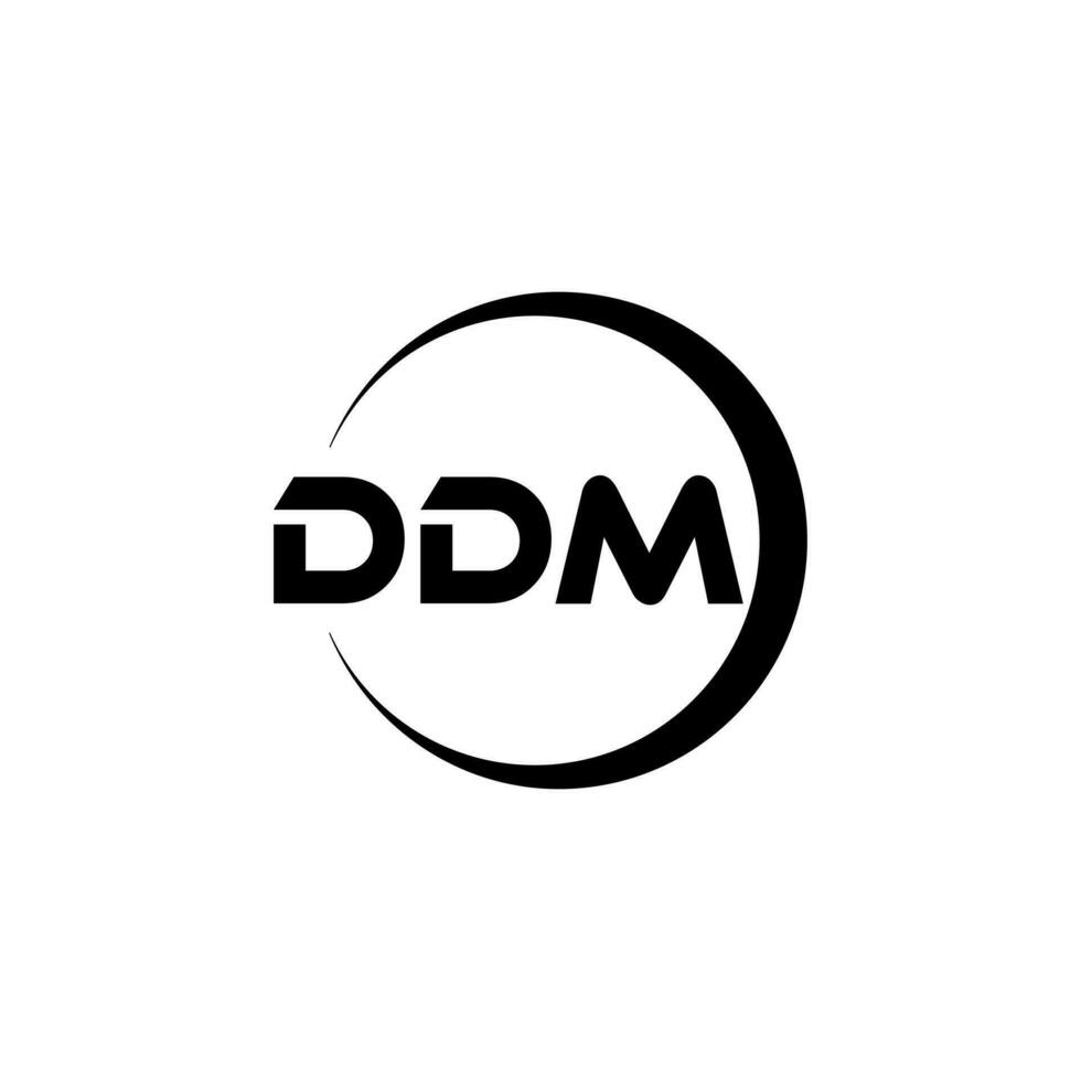 ddm brev logotyp design i illustration. vektor logotyp, kalligrafi mönster för logotyp, affisch, inbjudan, etc.