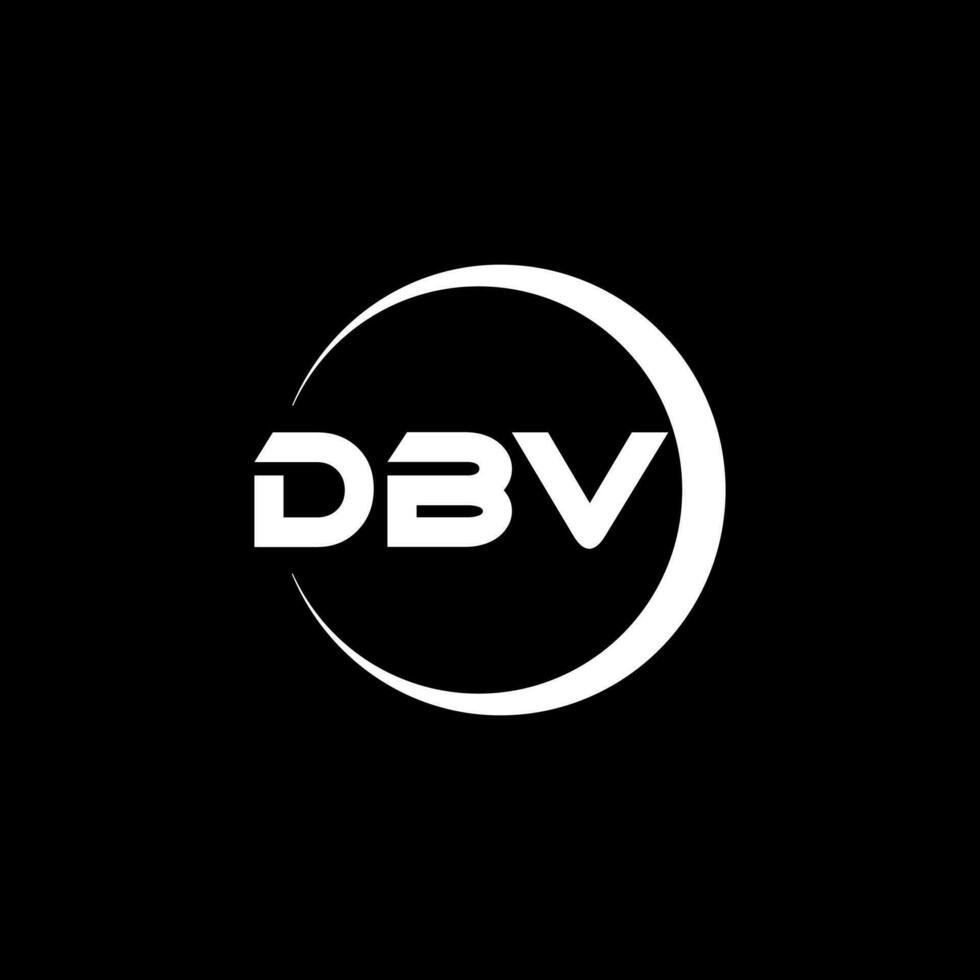 dbv brev logotyp design i illustration. vektor logotyp, kalligrafi mönster för logotyp, affisch, inbjudan, etc.