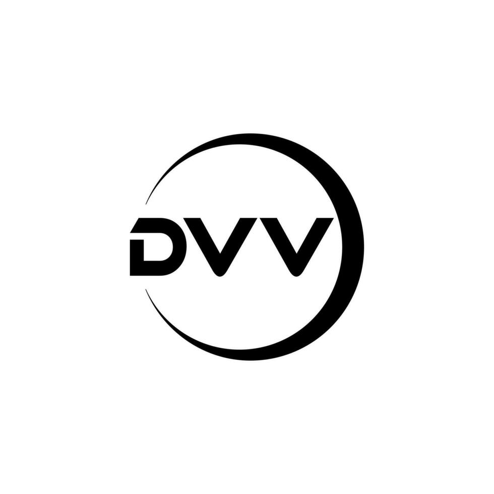 dvv brev logotyp design i illustration. vektor logotyp, kalligrafi mönster för logotyp, affisch, inbjudan, etc.