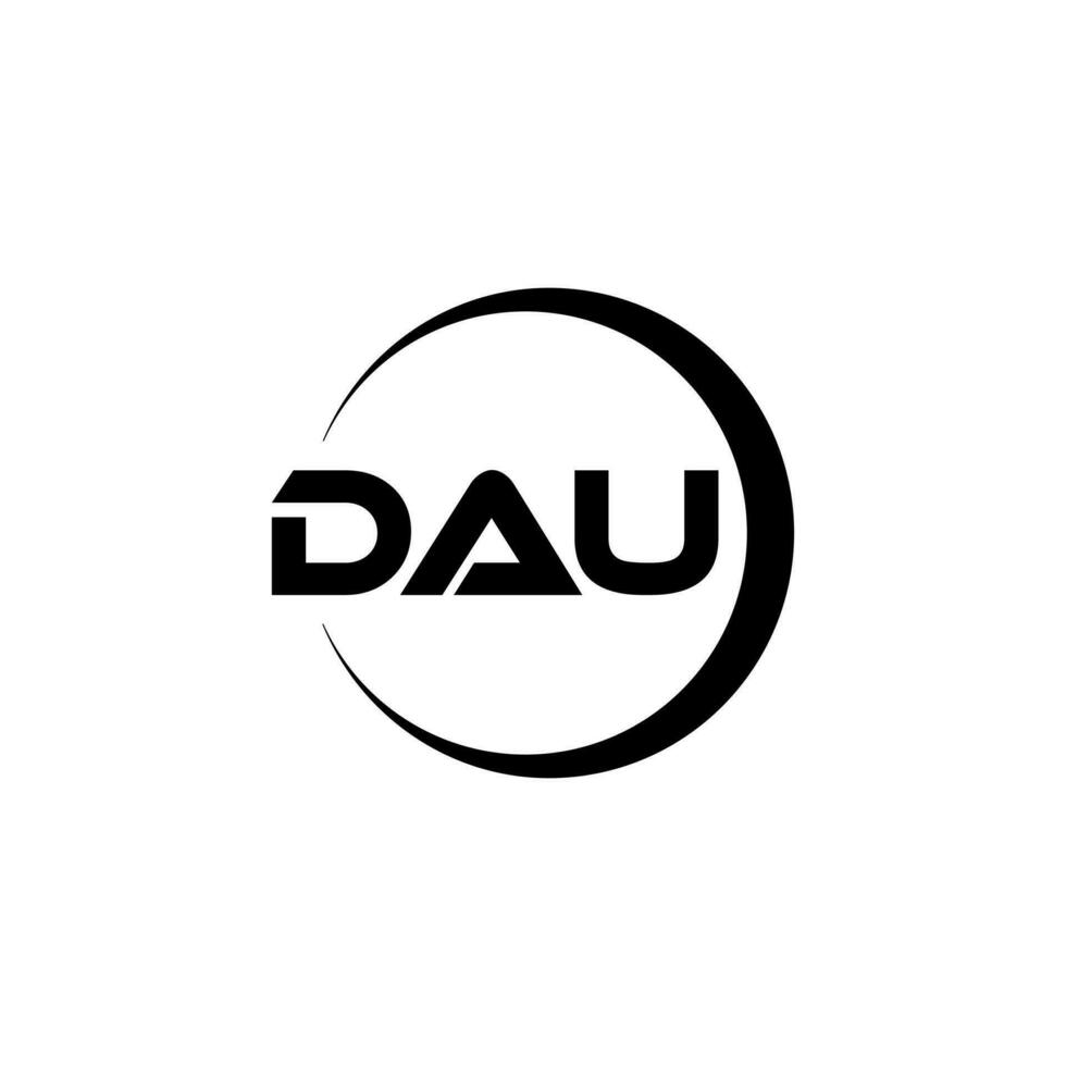 dau Brief Logo Design im Illustration. Vektor Logo, Kalligraphie Designs zum Logo, Poster, Einladung, usw.