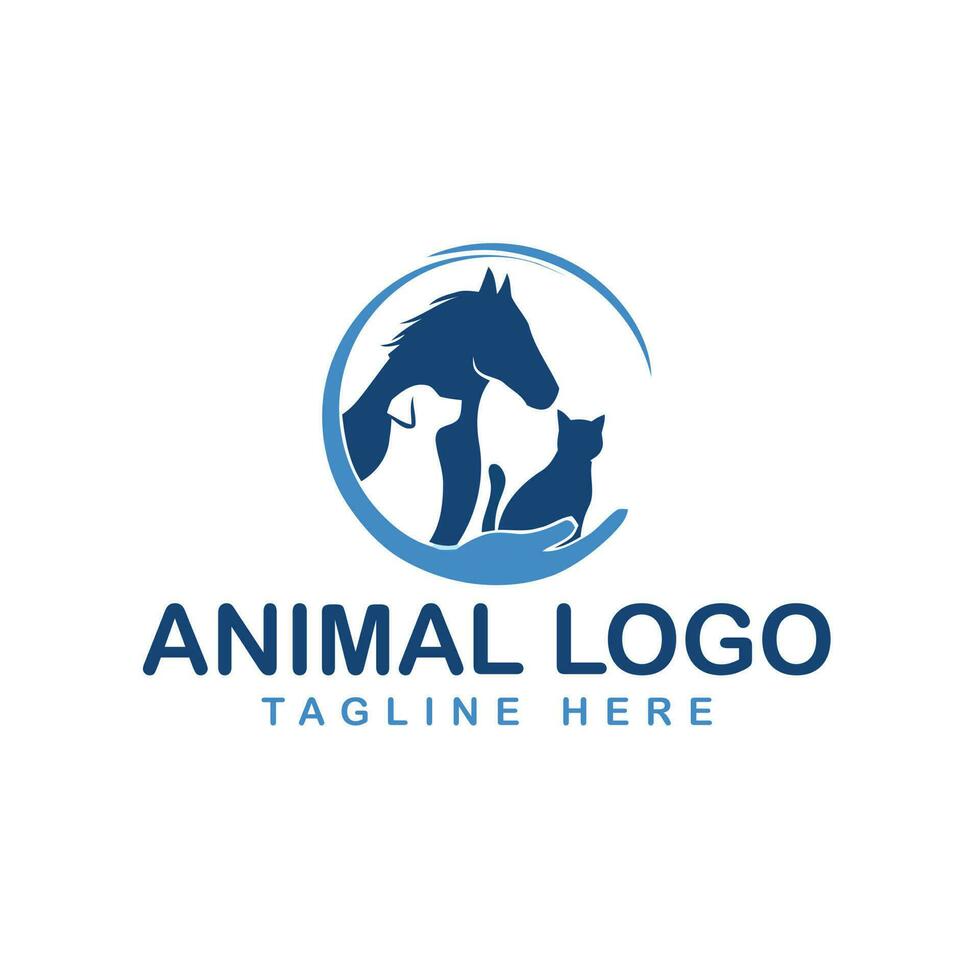 veterinär djuraffär sällskapsdjur logotyp vektor