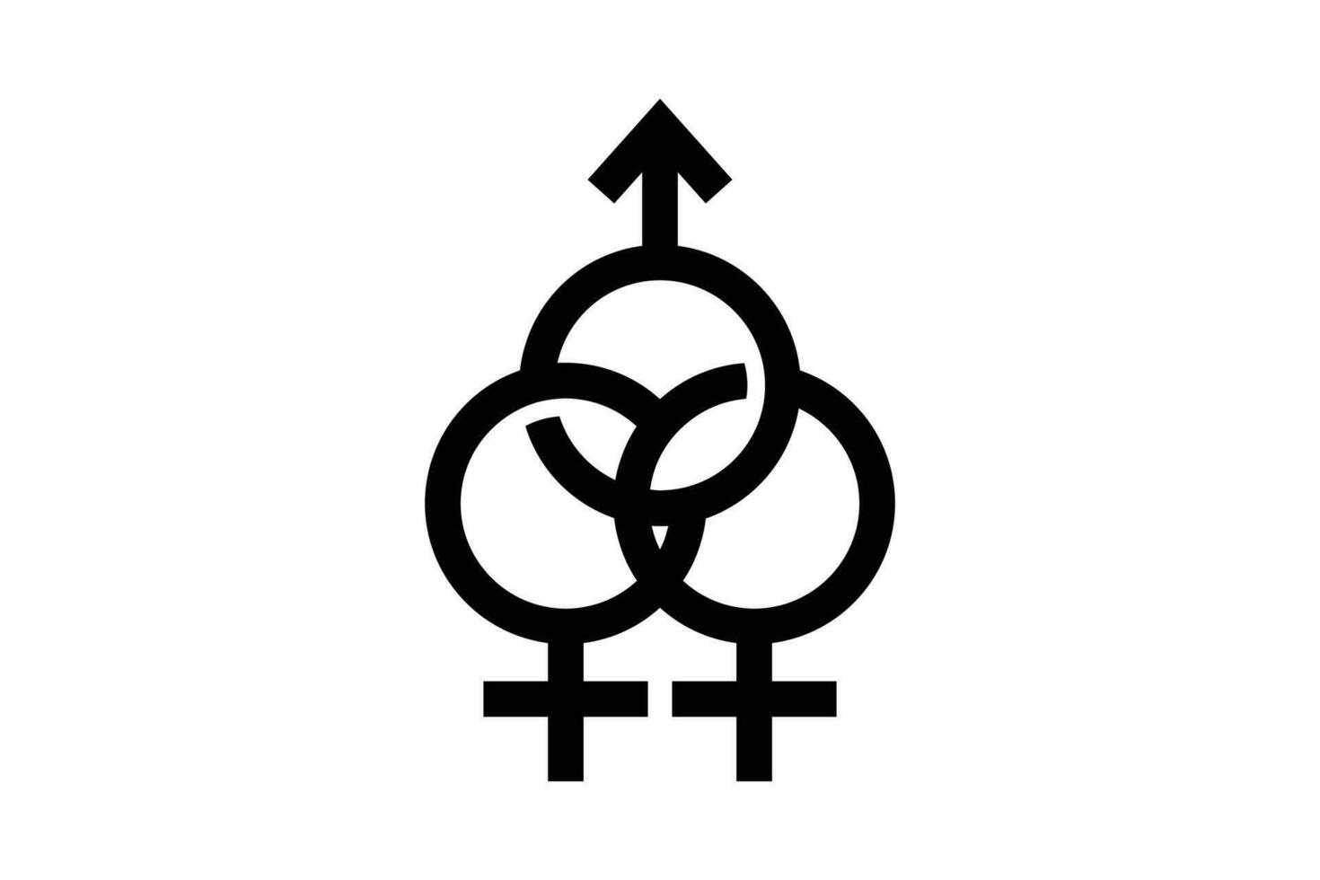 Transgender Symbol. Sexual- Konzept Symbol. einfach Vektor Design editierbar