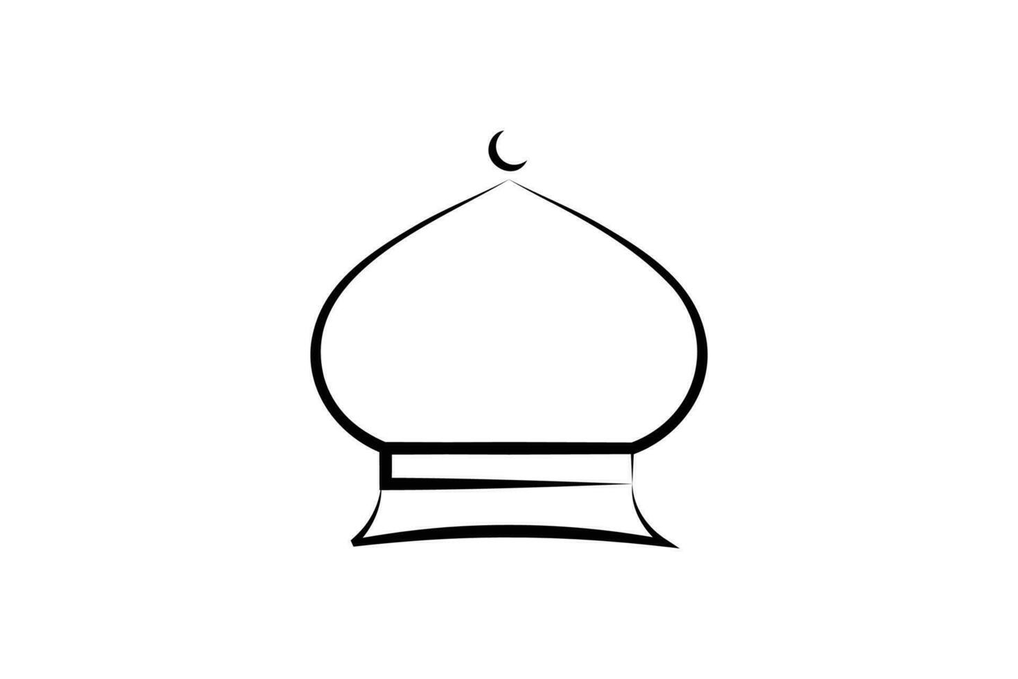 Moschee Kuppeln Symbol. Symbol verbunden zu islamisch Moschee. Hand zeichnen Symbol Stil Design. einfach Vektor Design editierbar