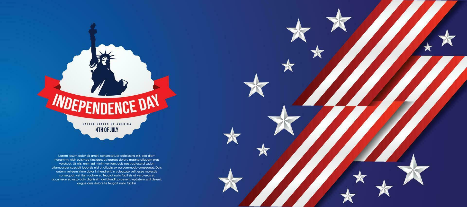 Lycklig självständighet dag av förenad stater av Amerika, 4:e av juli vektor mall design, Amerika flagga bakgrund