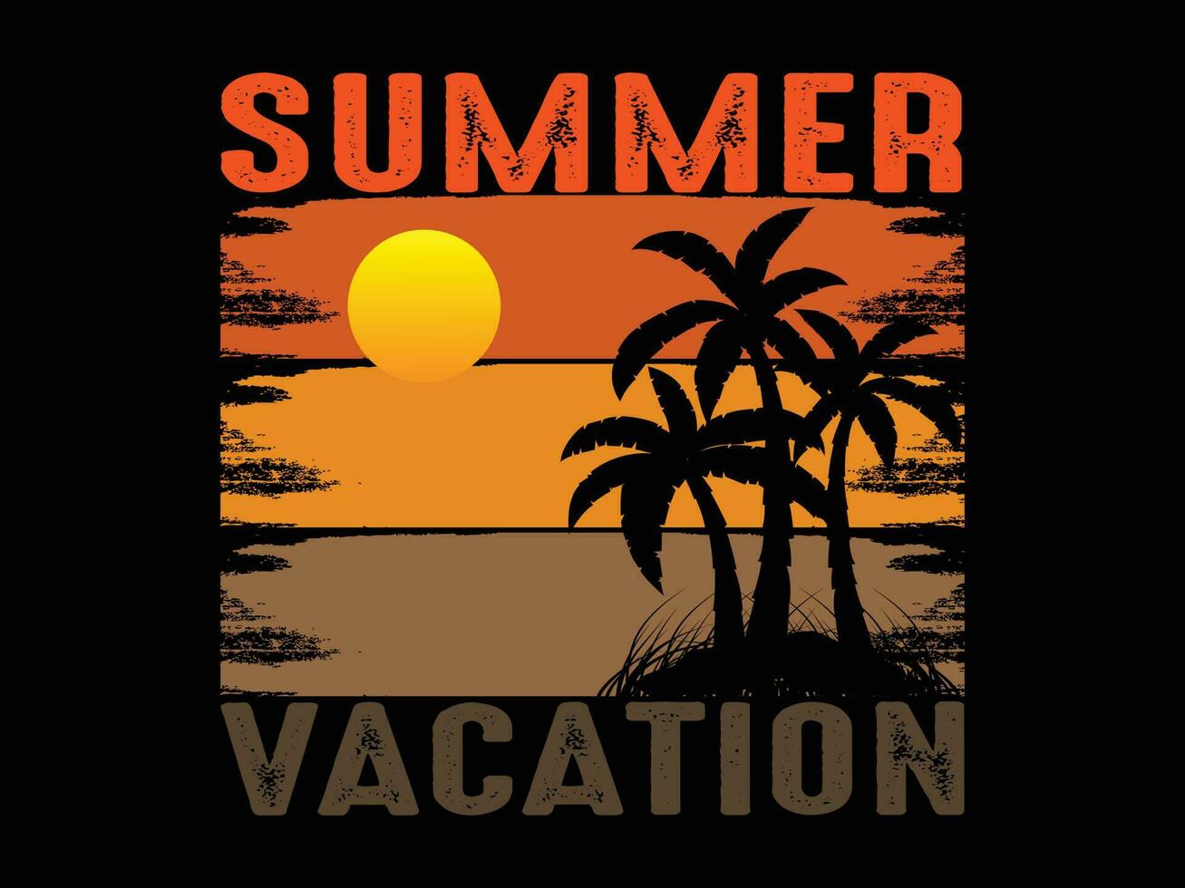 Sommer- Urlaub T-Shirt Design Illustration, vektor