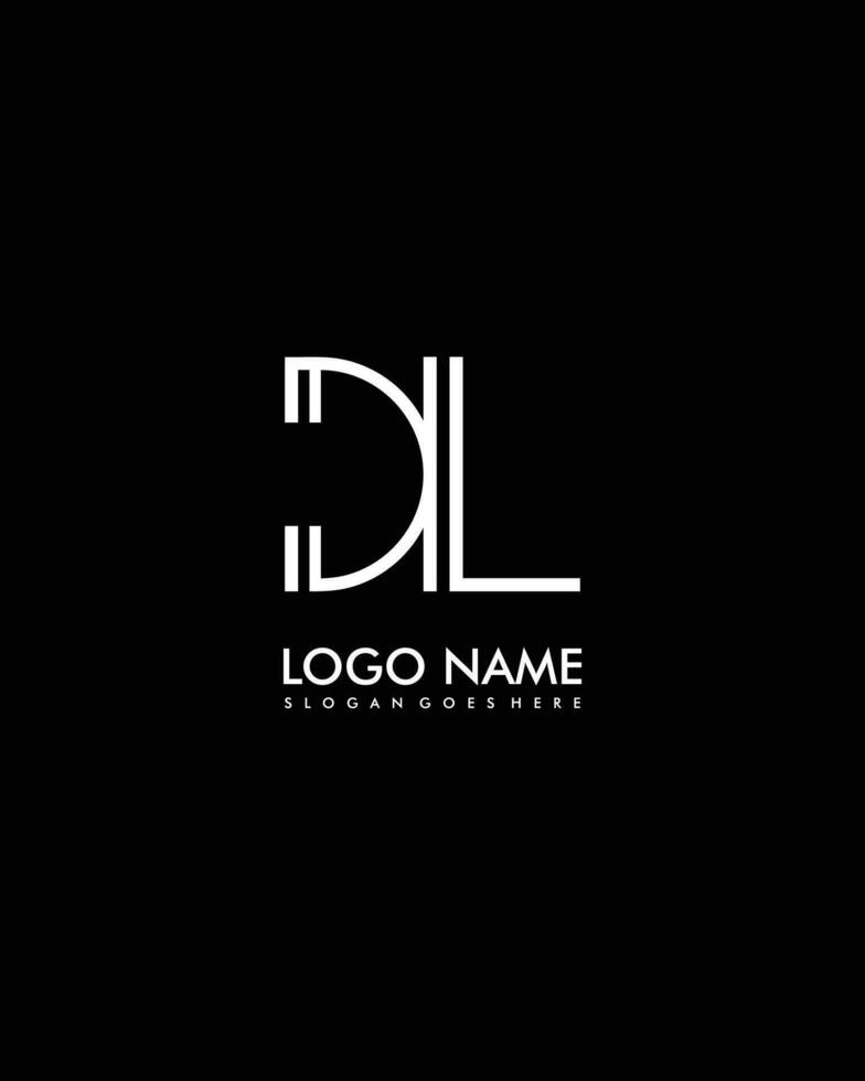 dl Initiale minimalistisch modern abstrakt Logo vektor