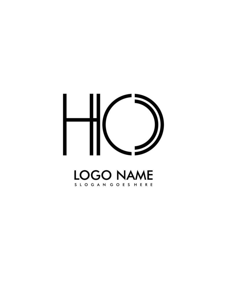 ho Initiale minimalistisch modern abstrakt Logo vektor