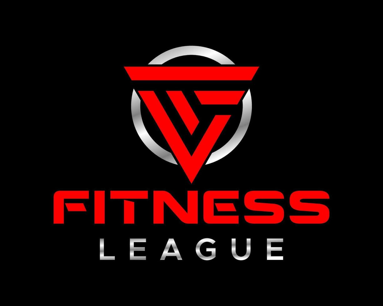 fl Brief Monogramm geometrisch Fitness Logo Design. vektor