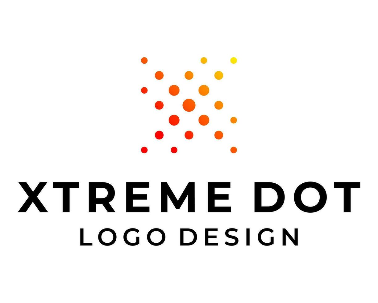 x Brief Monogramm Technologie Logo Design. vektor