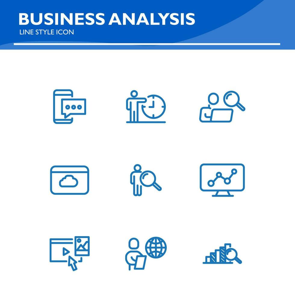 Geschäft Analyse Linie Symbol Planung, Finanzierung, gewähren, Publikum, Präsentation, Marketing vektor