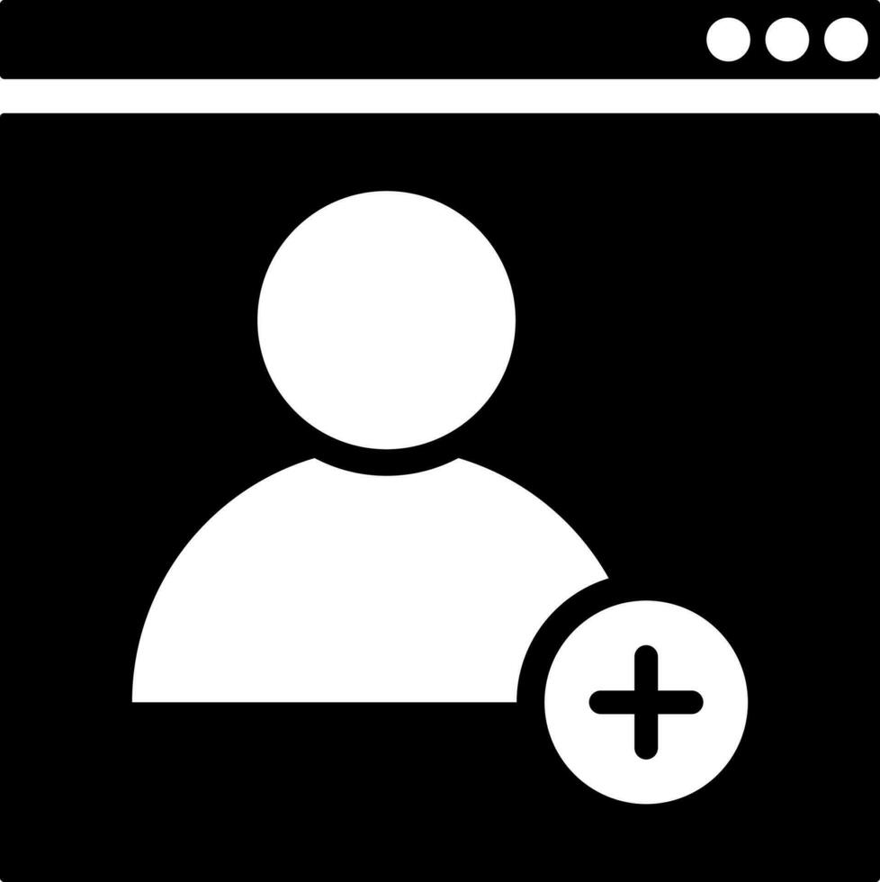 online hinzufügen Freund oder Benutzer Profil Symbol im eben Stil. vektor