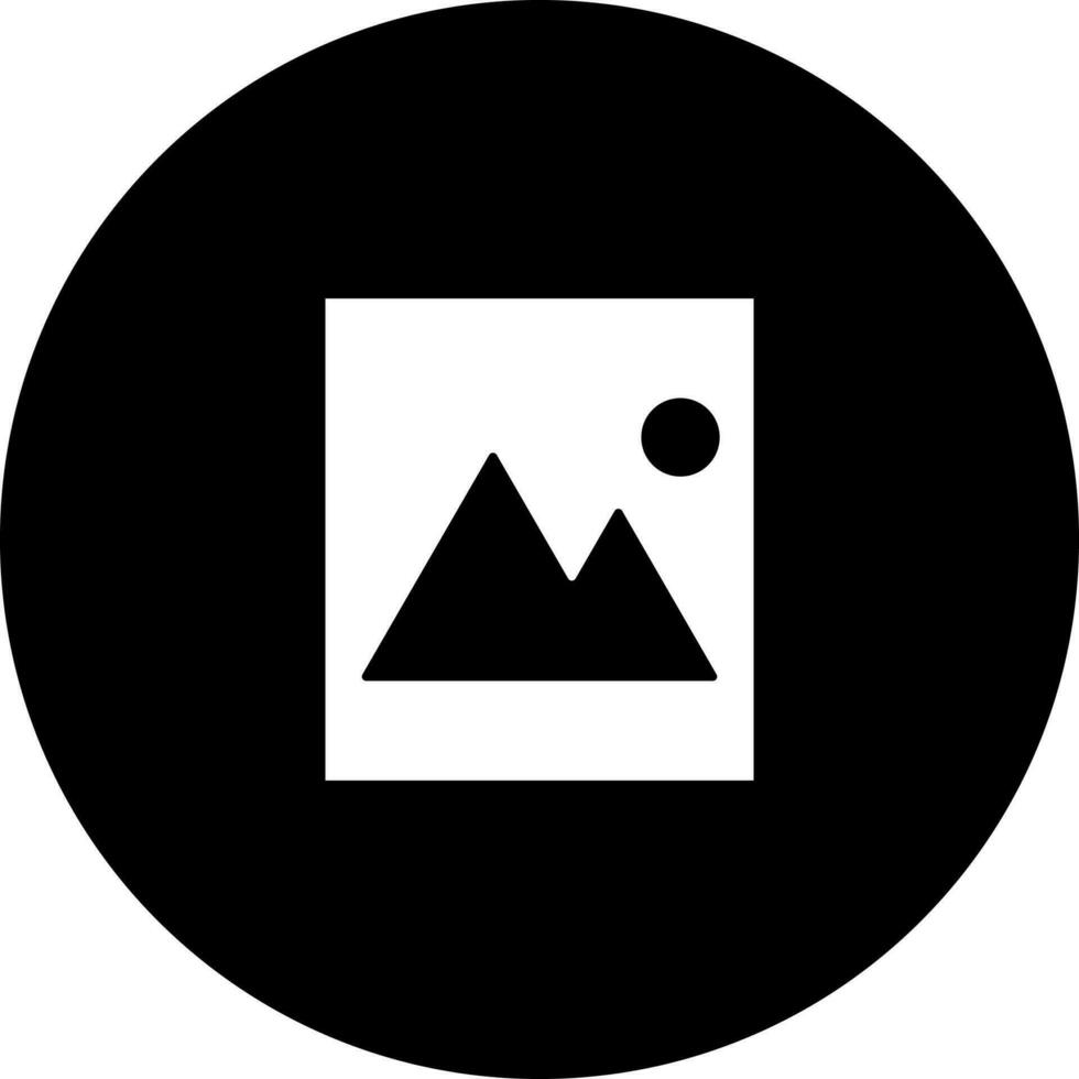 Galleri eller bild ikon i svart och vit Färg. vektor