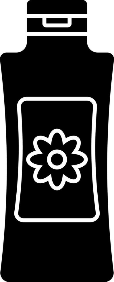 svart och vit kropp lotion ikon i platt stil. vektor