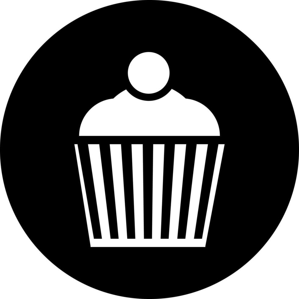 Vektor Illustration von Cupcake Symbol.